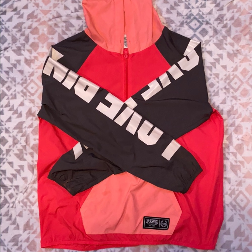 pink windbreaker